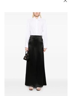 Nwt STAUD
Nile dress maxi collared button up summer party satin formal 
$748
